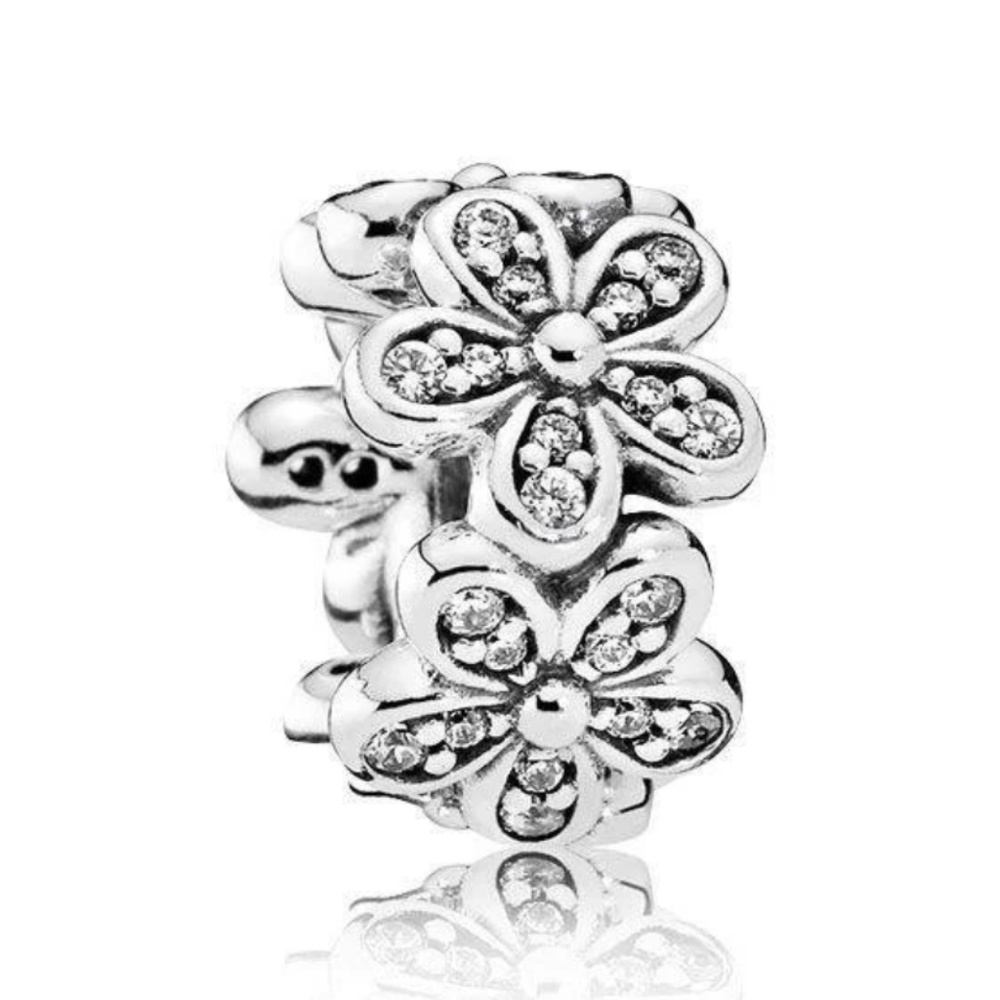 Pandora sparkly daisy flower charm spacer
